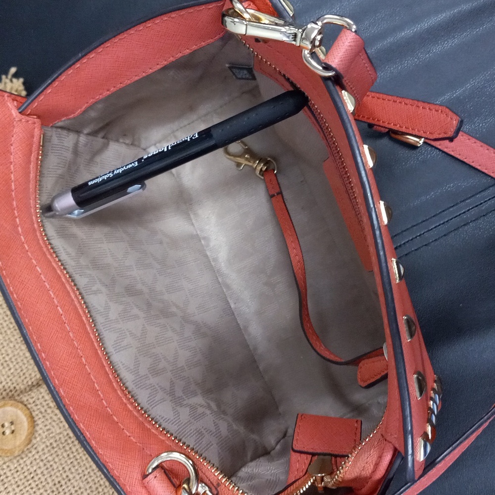 Michael Kors Coral Studded Crossbody Bag - Picture 4 of 7